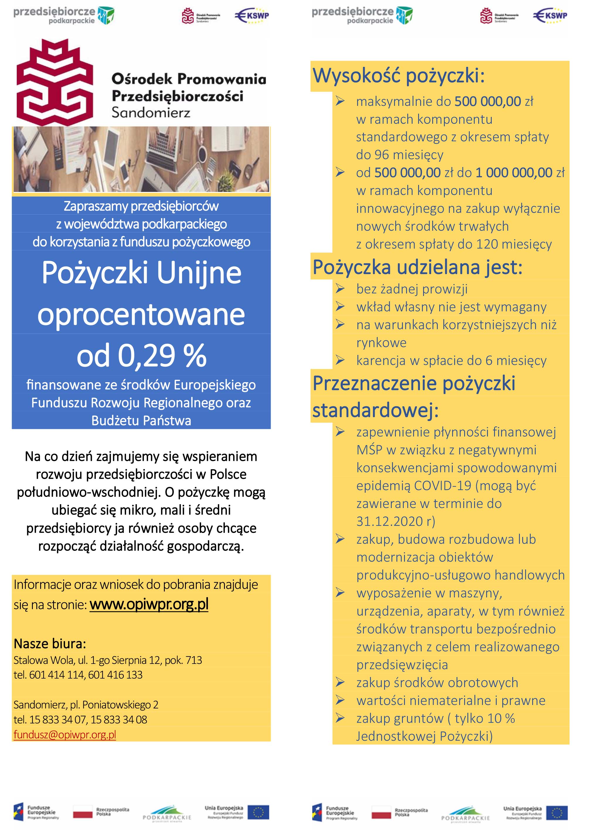 Pożyczka Unijna 2020