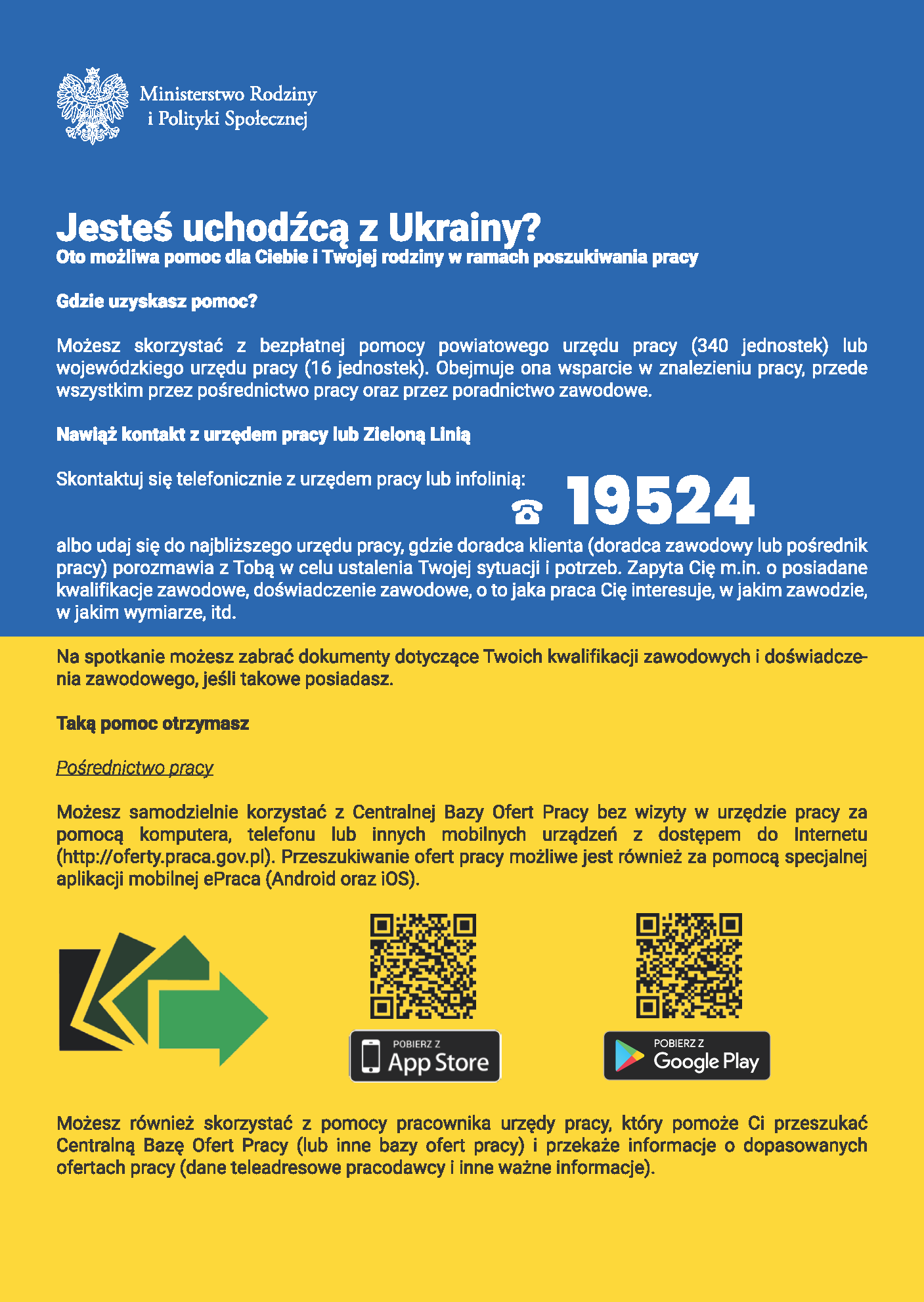 Ulotka Pomoc dla obywateli Ukrainy