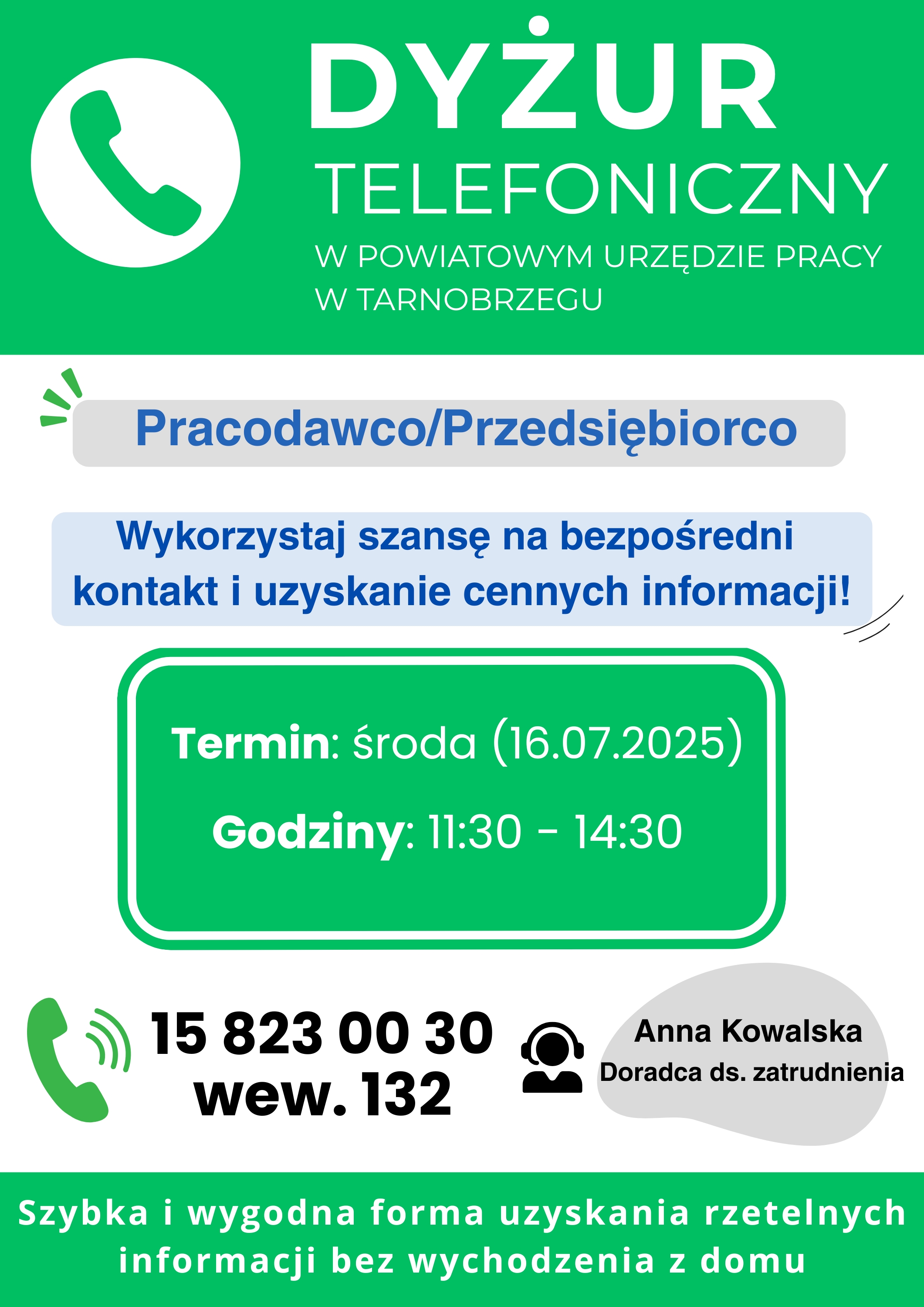 Zdjęcie artykułu Dyżur z Doradcą ds. zatrudnienia