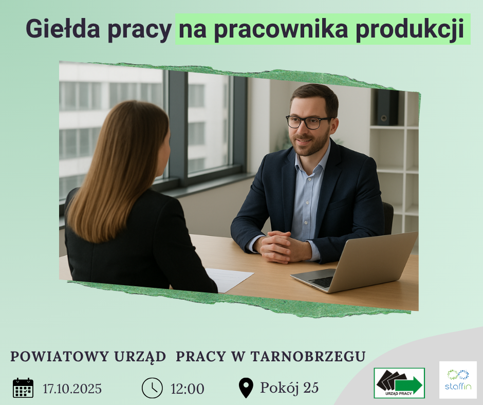 Zdjęcie artykułu Giełda pracy w dniu 17.10.2025r.