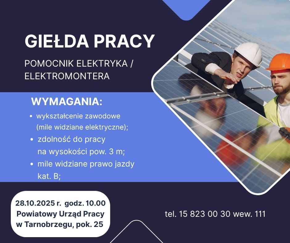 Zdjęcie artykułu Giełda pracy w dniu 28.10.2025 r.