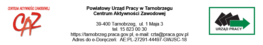 Baner Centrum Aktywności Zawodowej